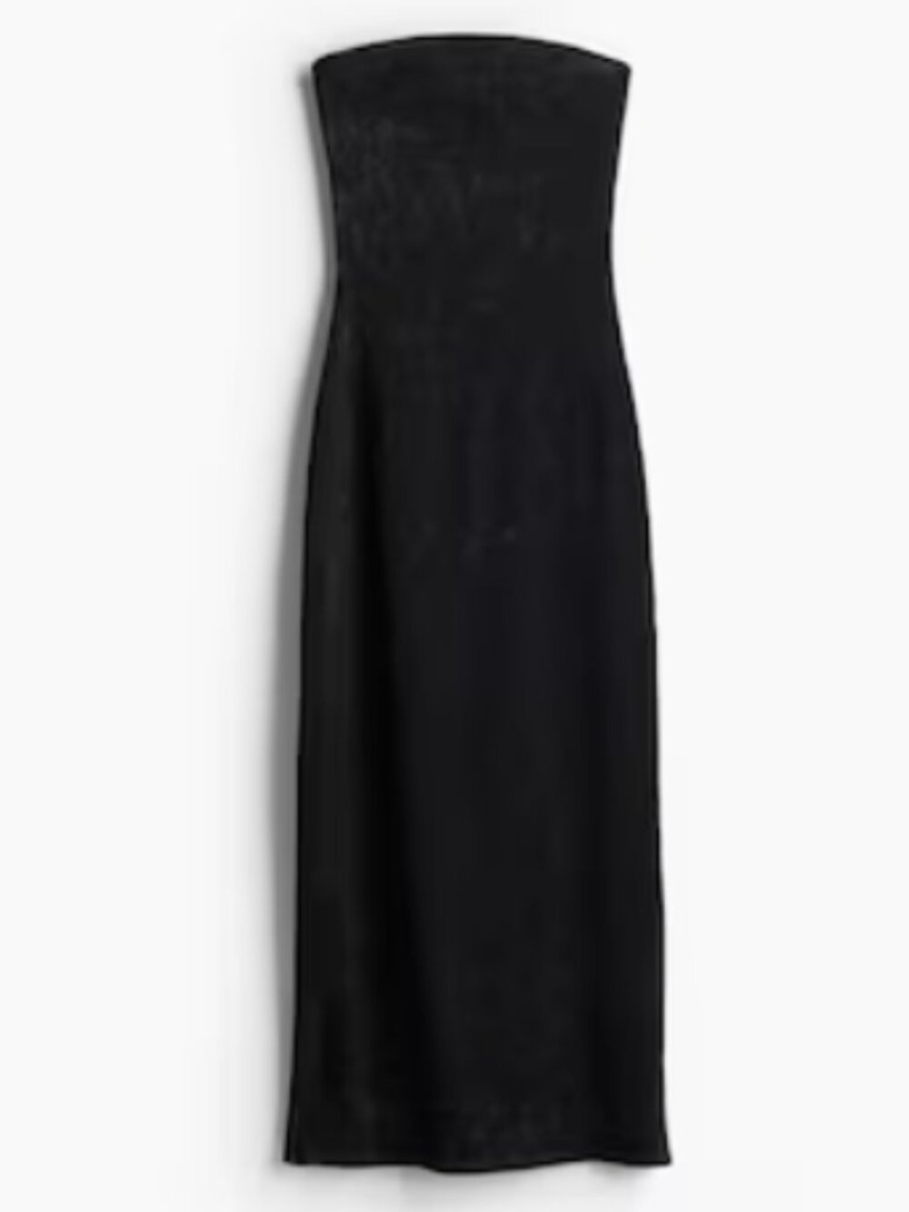 H&M Black XS Ribbed Bandeau Dress